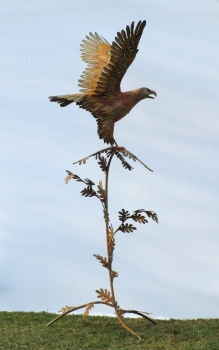 Golden eagle artwork rusty iron