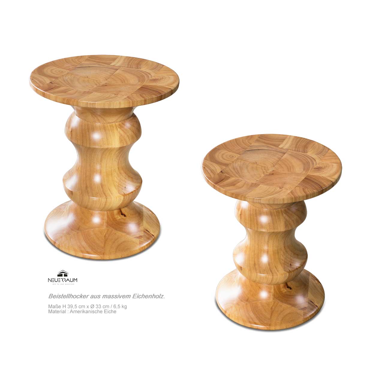 Hocker Eiche massiv - NEUERRAUM