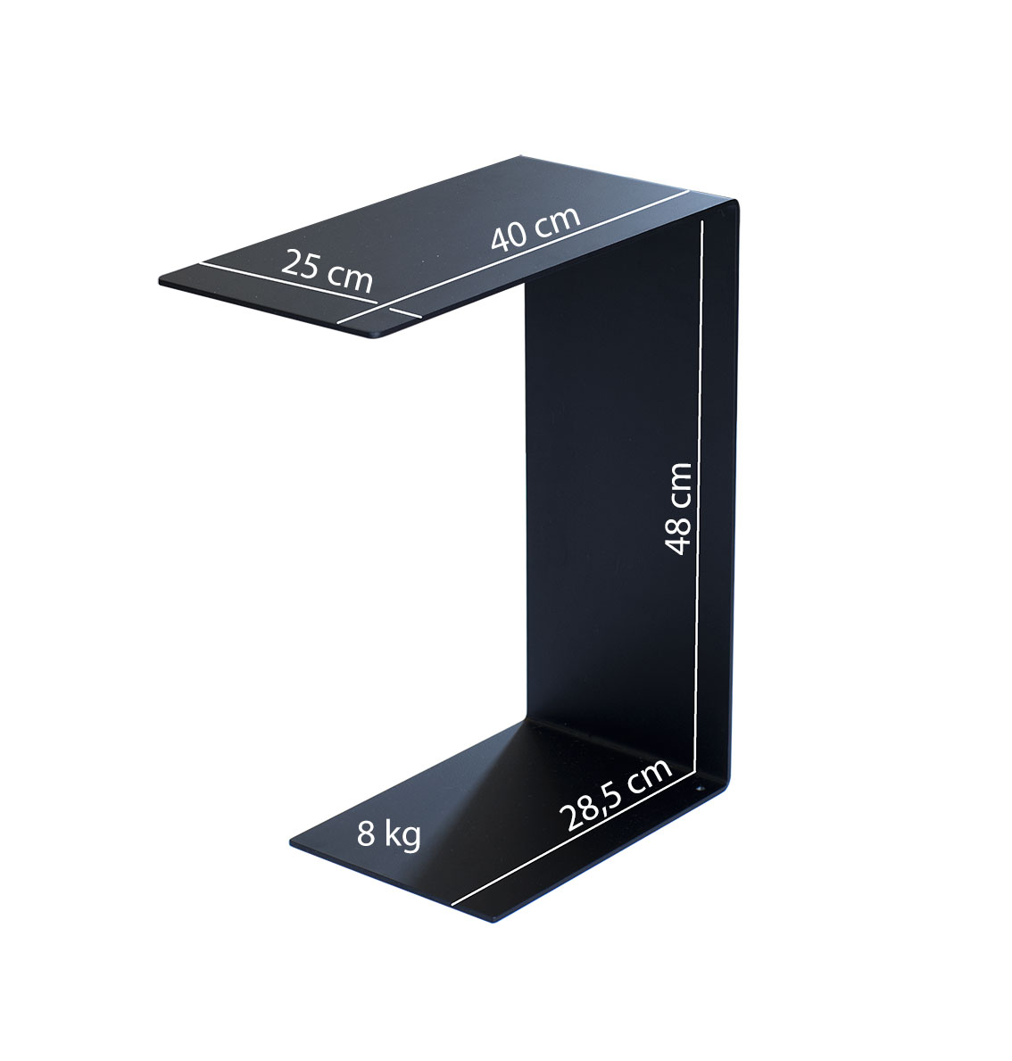 Beistelltisch Metall Schwarz Minimalist