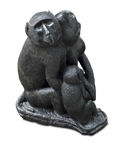 Monkey stone sculpture