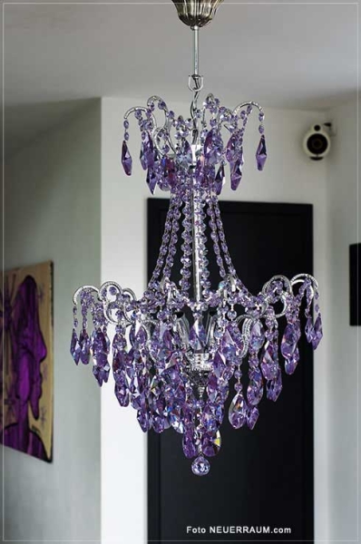 Lilac crystal chandelier