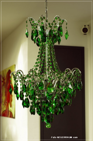 Green crystal chandelier