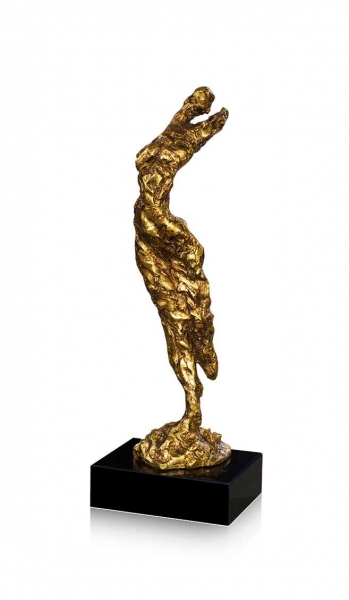 Sculpture abstract nude in gold