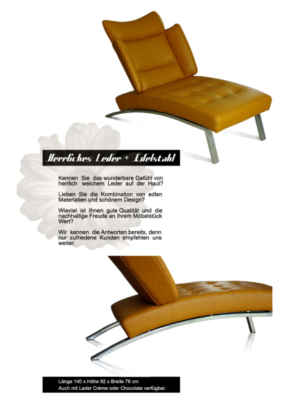 Kleines Daybed hellbraunes Leder