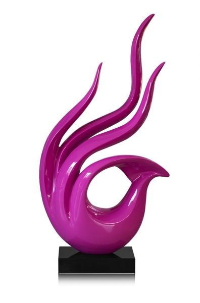 Imposante freistehende abstrakte Skulptur "5 Fingers". Abbildung in Lack Purple.