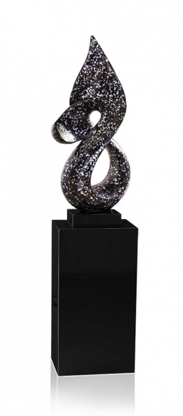 Abstractly sculpture black conch