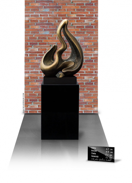 Unsere neue moderne Skulptur "Wave" im Antik Kupfer Design.