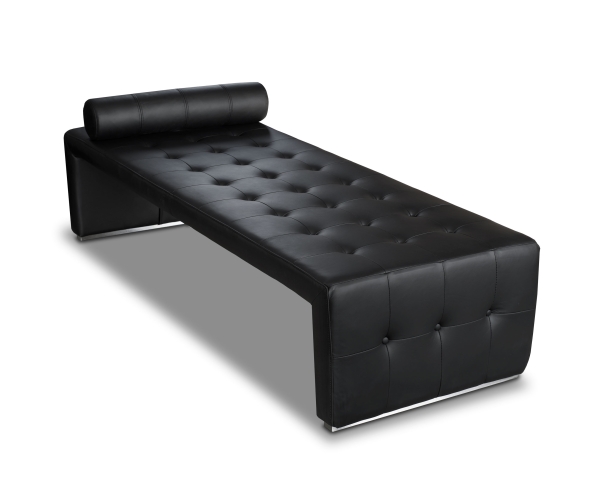 Bauhaus Tagesbett Leder Schwarz