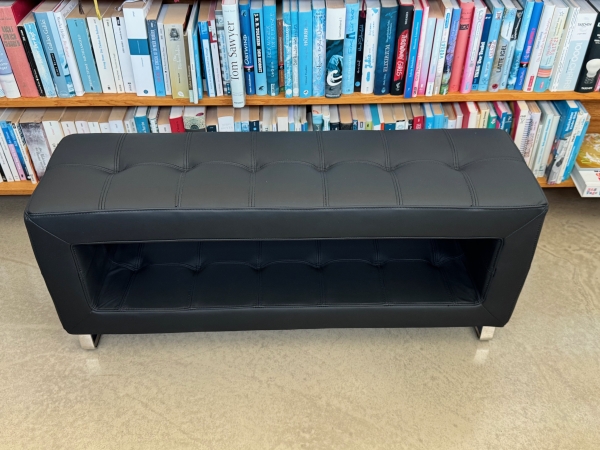 Thin bench leather black