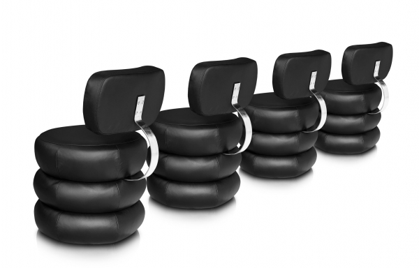 Black leather chair