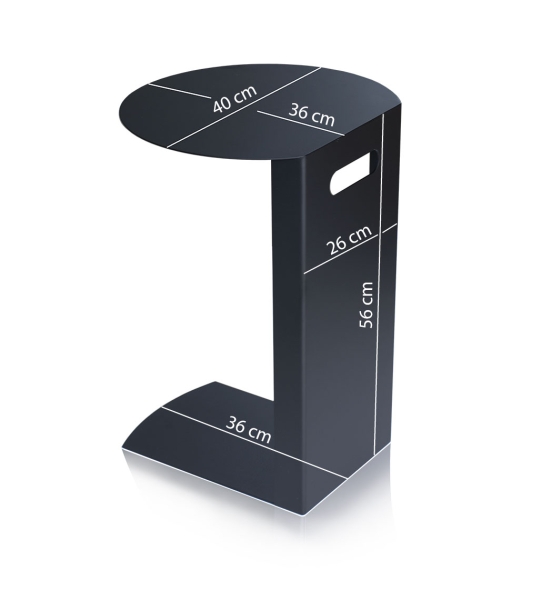 Sofa side table black