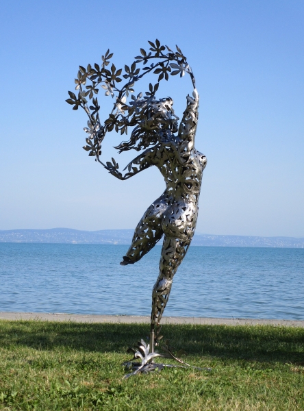 Iron nude female Garden sculpture