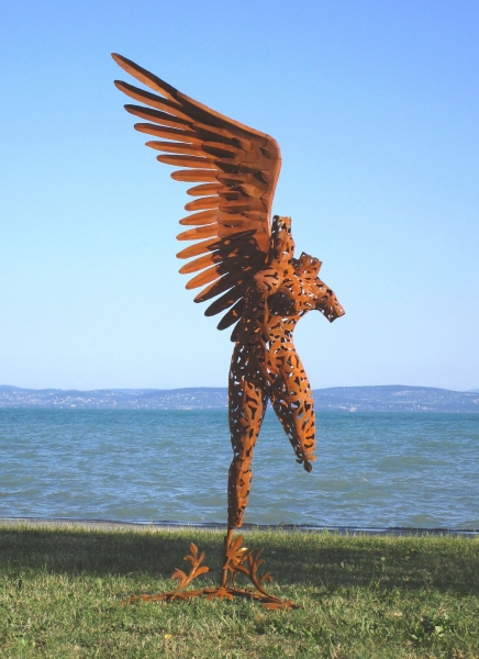 Iron angel with wings