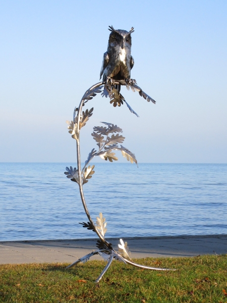 Stainless steel owl