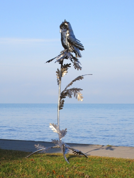 Garden owl stainless steel