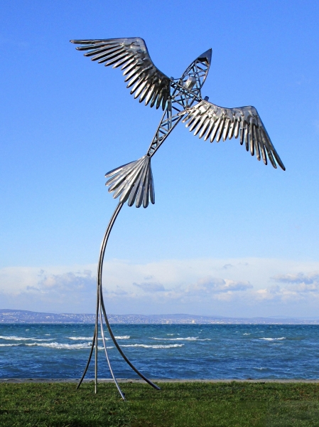 Airplane artwork garden