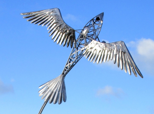 Huge garden airplane stainless steel
