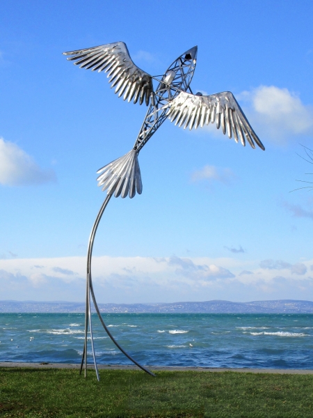 Aircraft with wings artwork