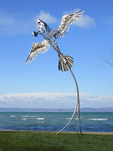 Huge garden artwork airplane with wings