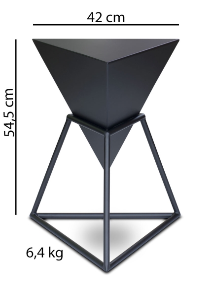 Side table black metal