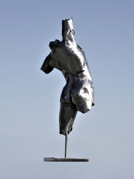 Male Torso freestanding stainless steel