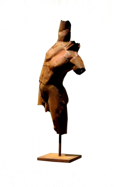 Man artwork torso rusty