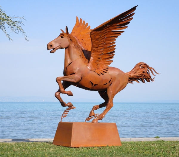 Life size Pegasus sculpture