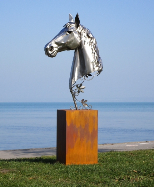 Horse Head sculpture stainless