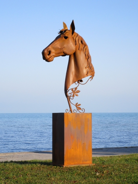 Horse Head sculpture stainless