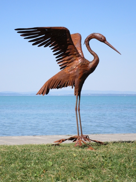 Storch Skulptur Garten