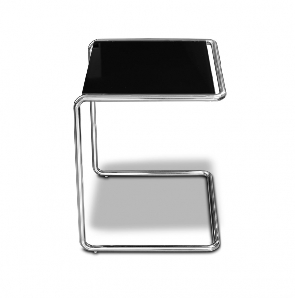 Sofa side table black glass