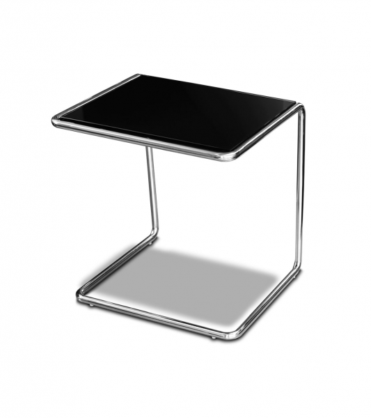 Side table black glass
