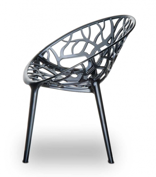 Atemberaubendes Design aus hochfestem Polyamid in transparent Schwarz, der Plexiglas Stuhl NATURE...